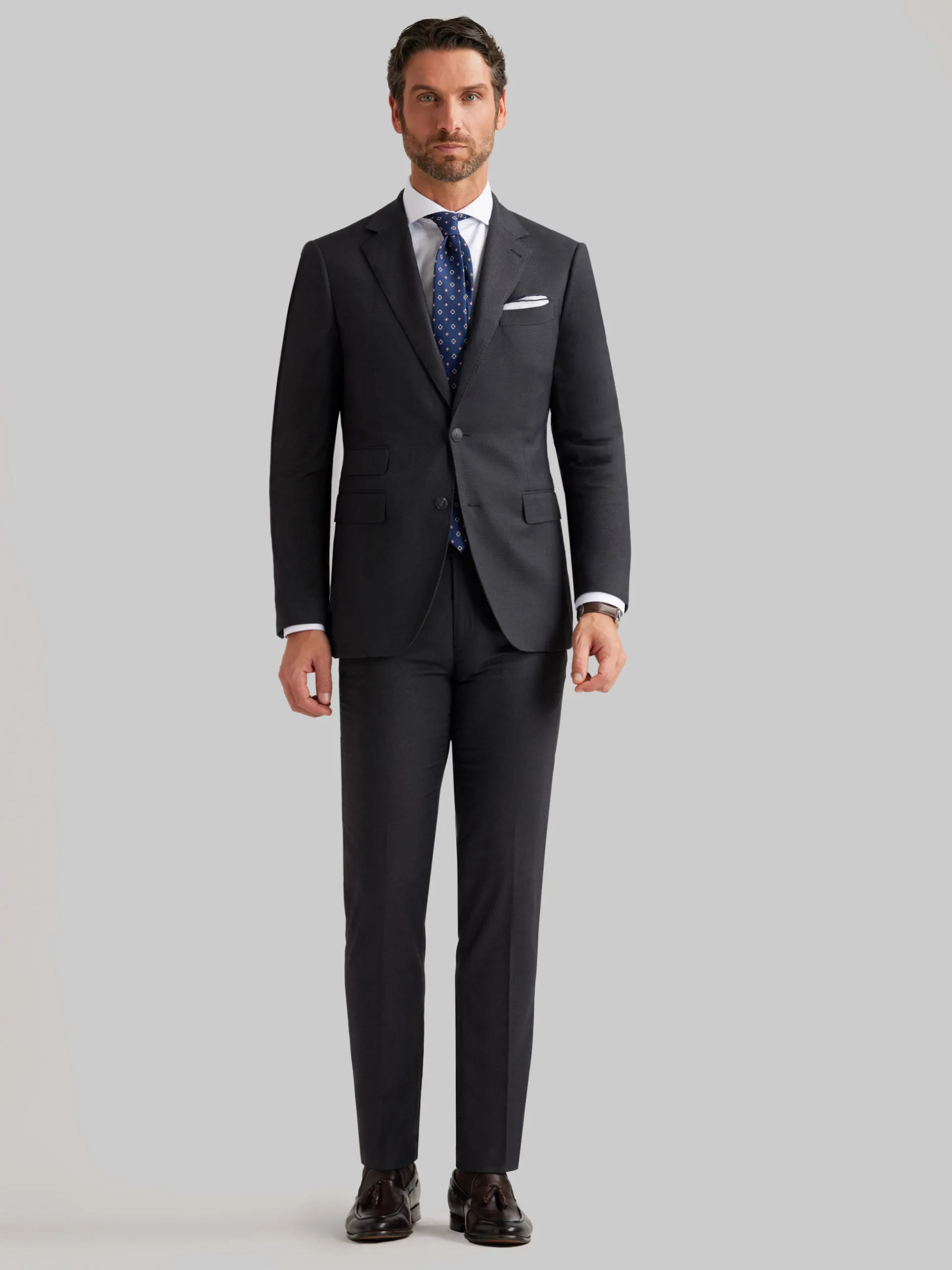 Trajes|Trajes-Alvaro Moreno AMERICANA BIRDEYE Gris