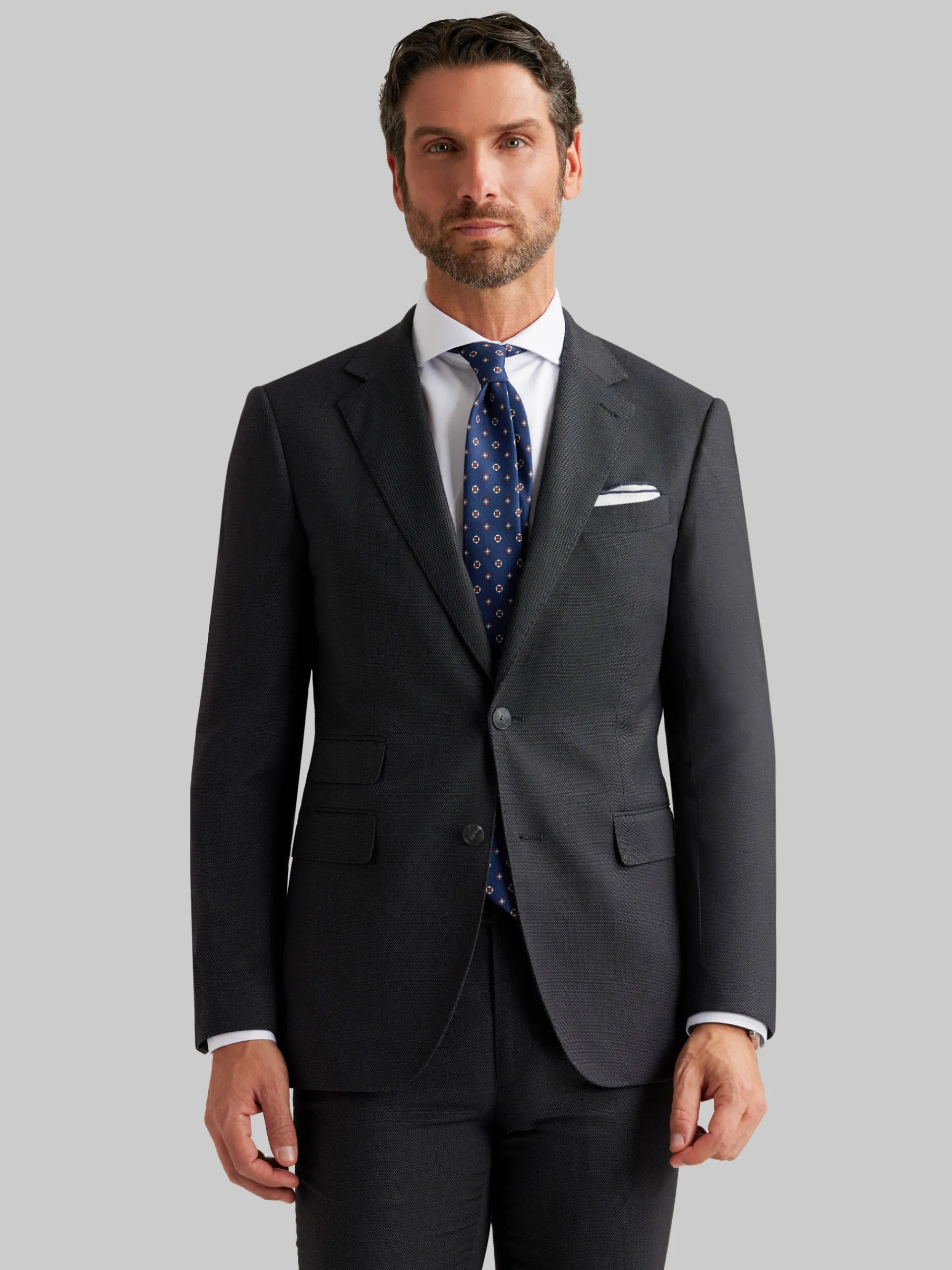 Trajes|Trajes-Alvaro Moreno AMERICANA BIRDEYE Gris