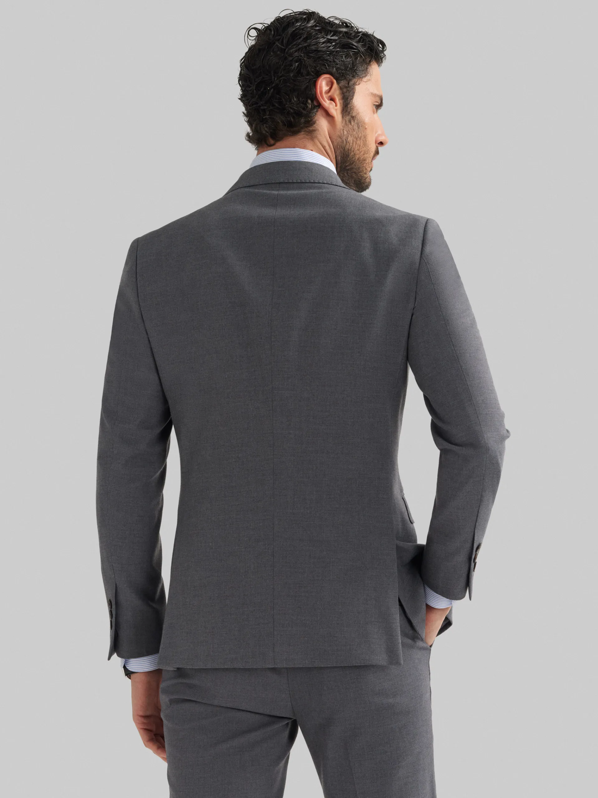 Trajes|Trajes-Alvaro Moreno AMERICANA DUOMO CRUZADO Gris