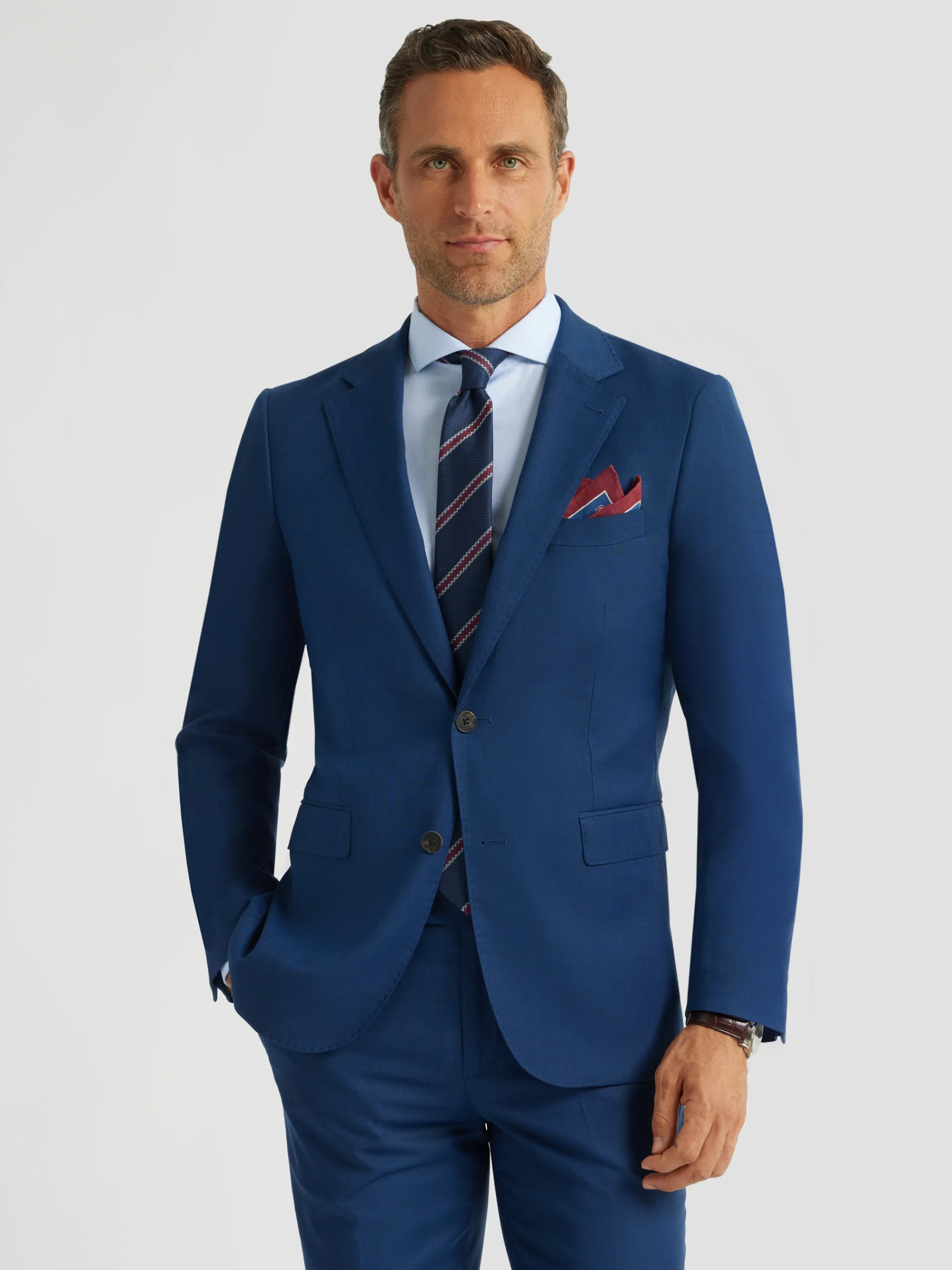 Trajes|Trajes-Alvaro Moreno AMERICANA FIL A FIL Azul