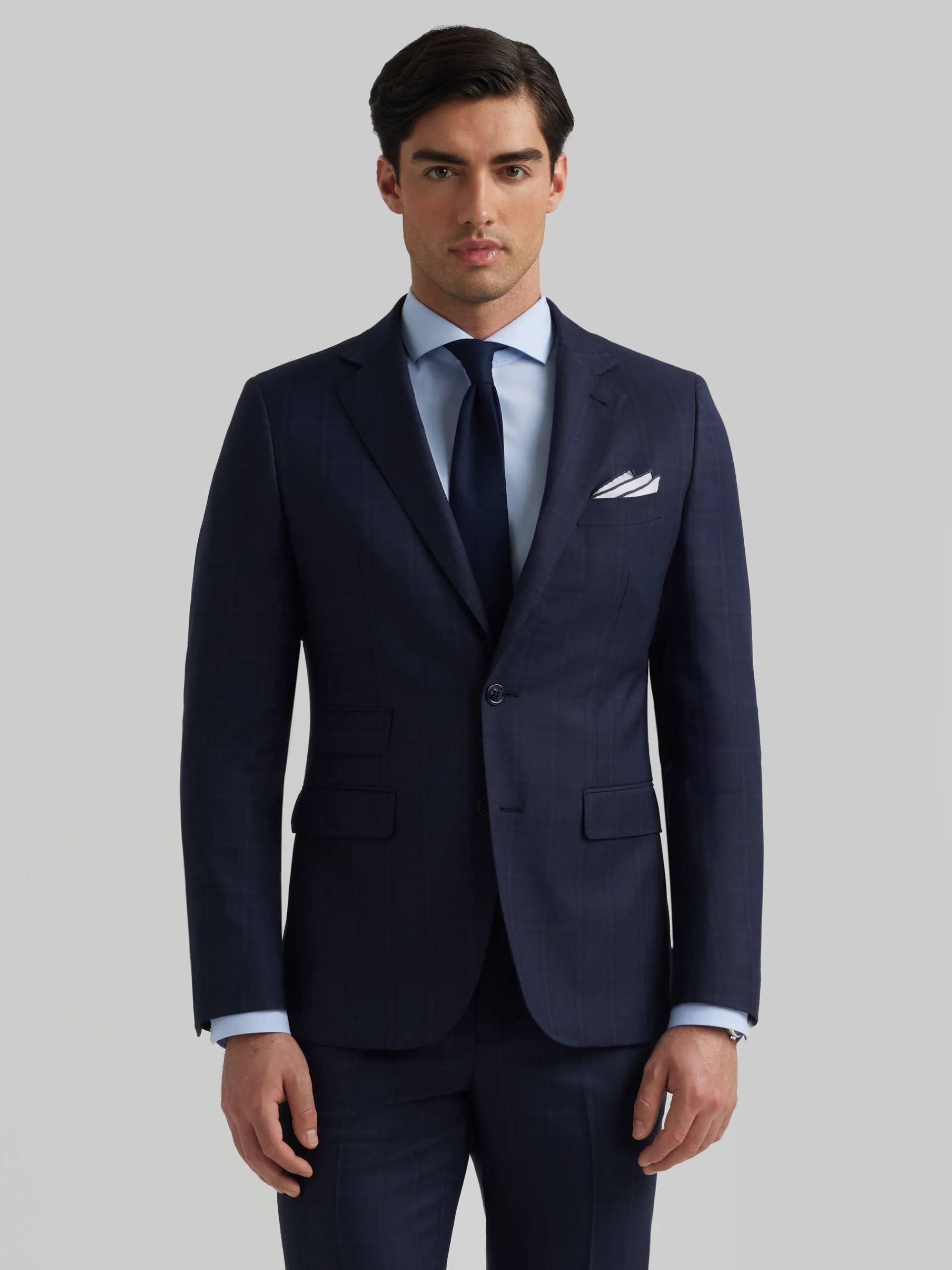 Trajes|Trajes-Alvaro Moreno AMERICANA FINESTRA SLIM Azul Marino