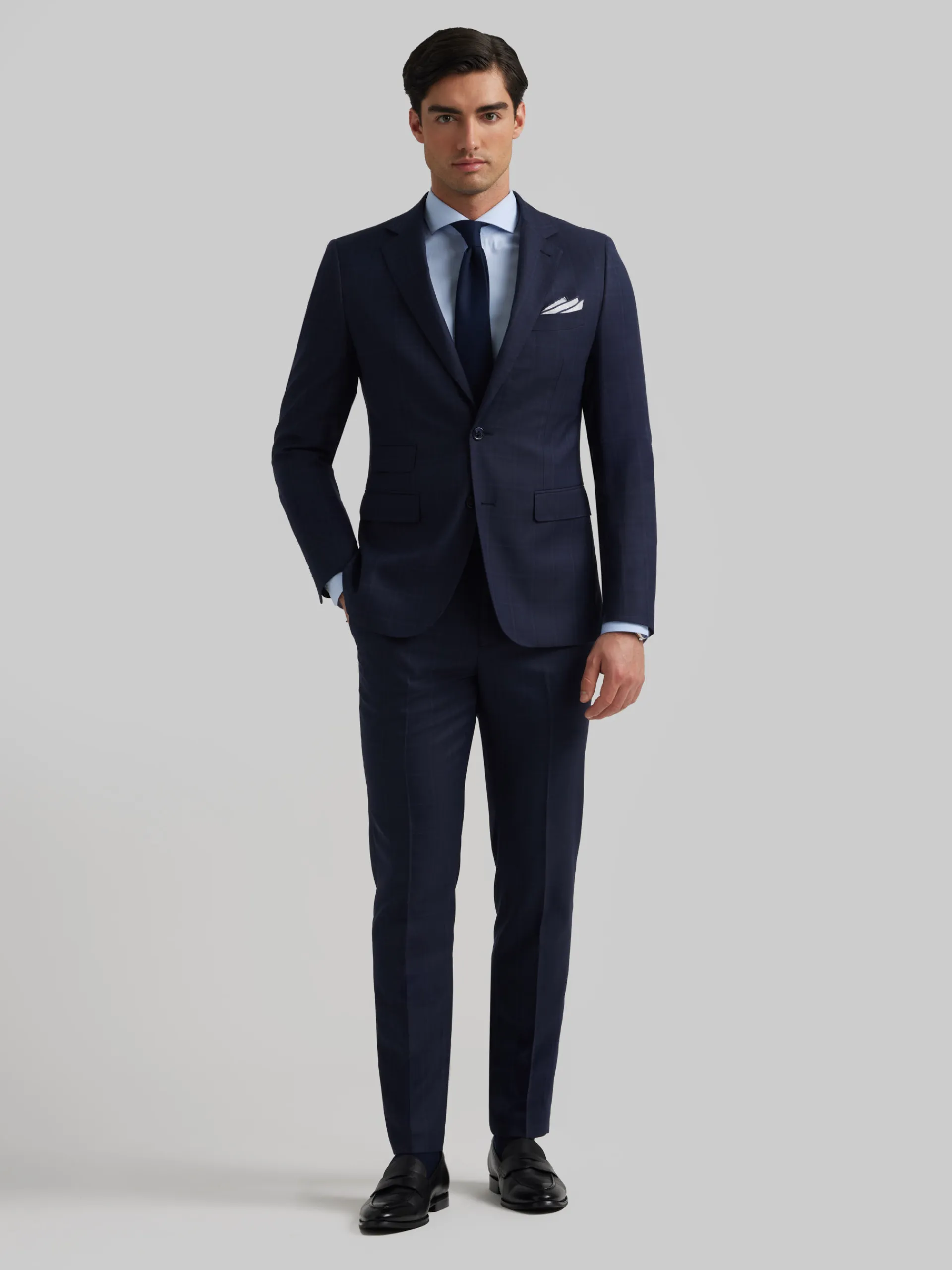 Trajes|Trajes-Alvaro Moreno AMERICANA FINESTRA SLIM Azul Marino