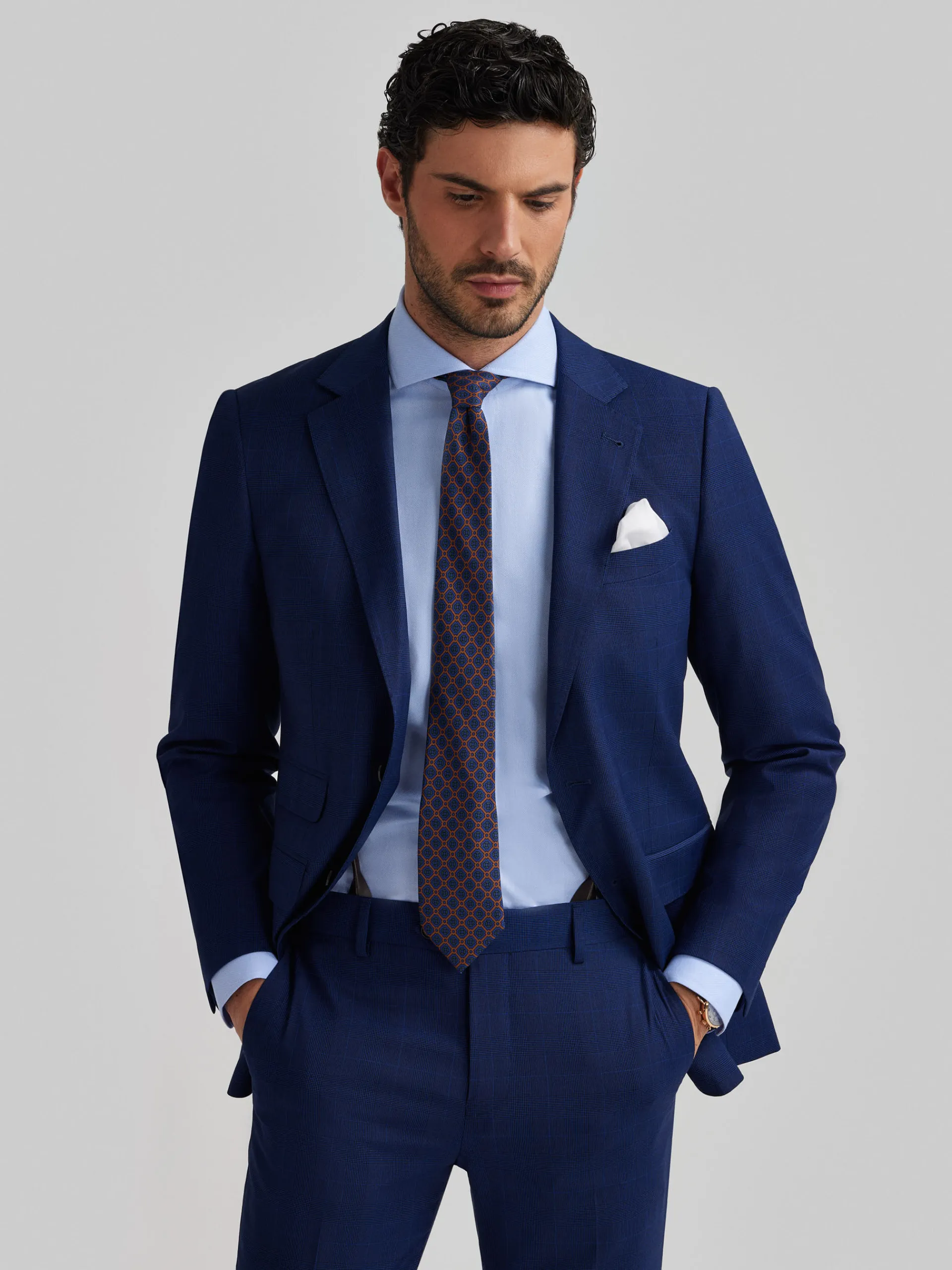 Trajes|Trajes-Alvaro Moreno AMERICANA GALES SLIM Azul