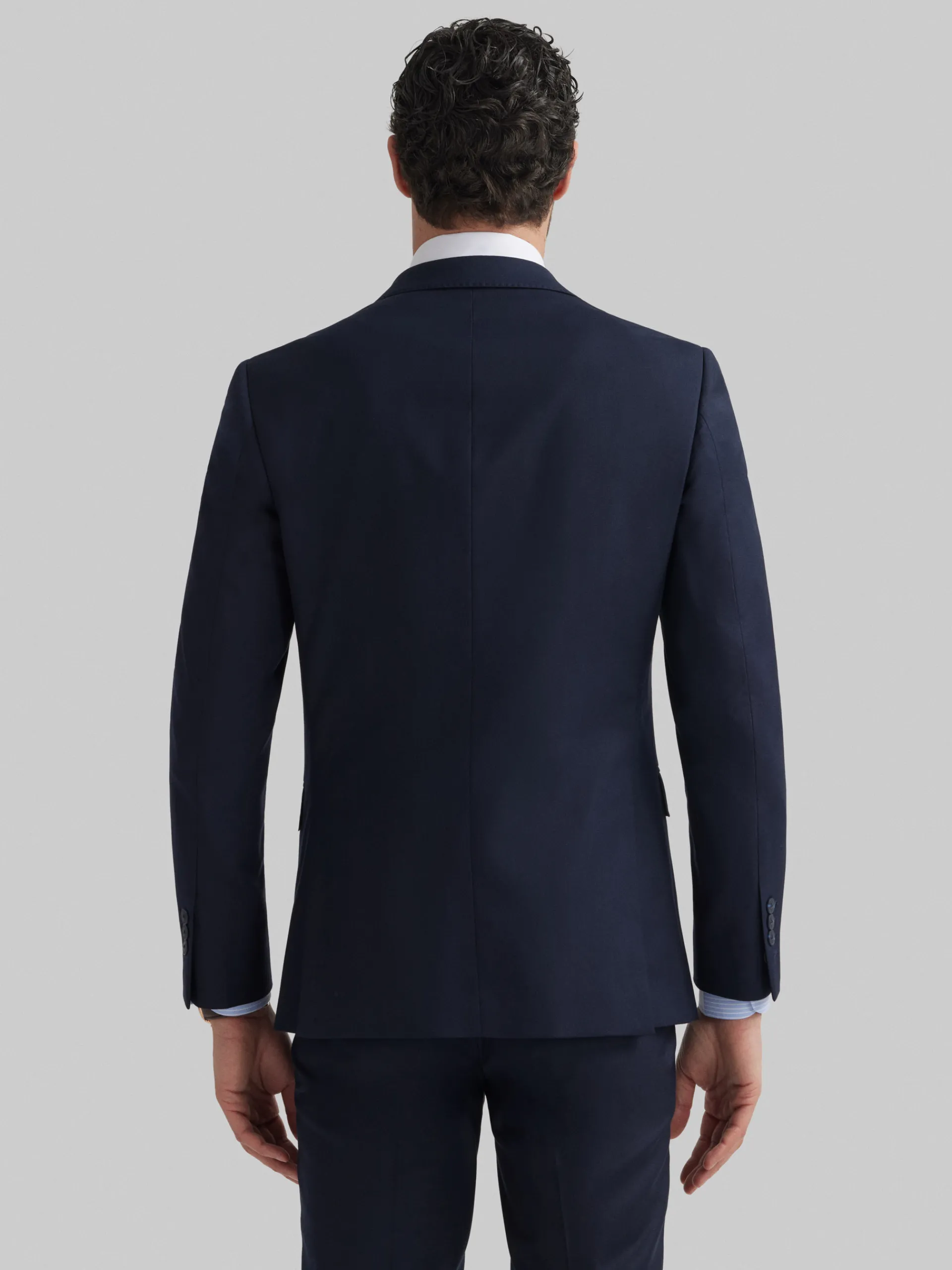 Trajes|Trajes-Alvaro Moreno AMERICANA TWILL CRUZADO Azul Marino