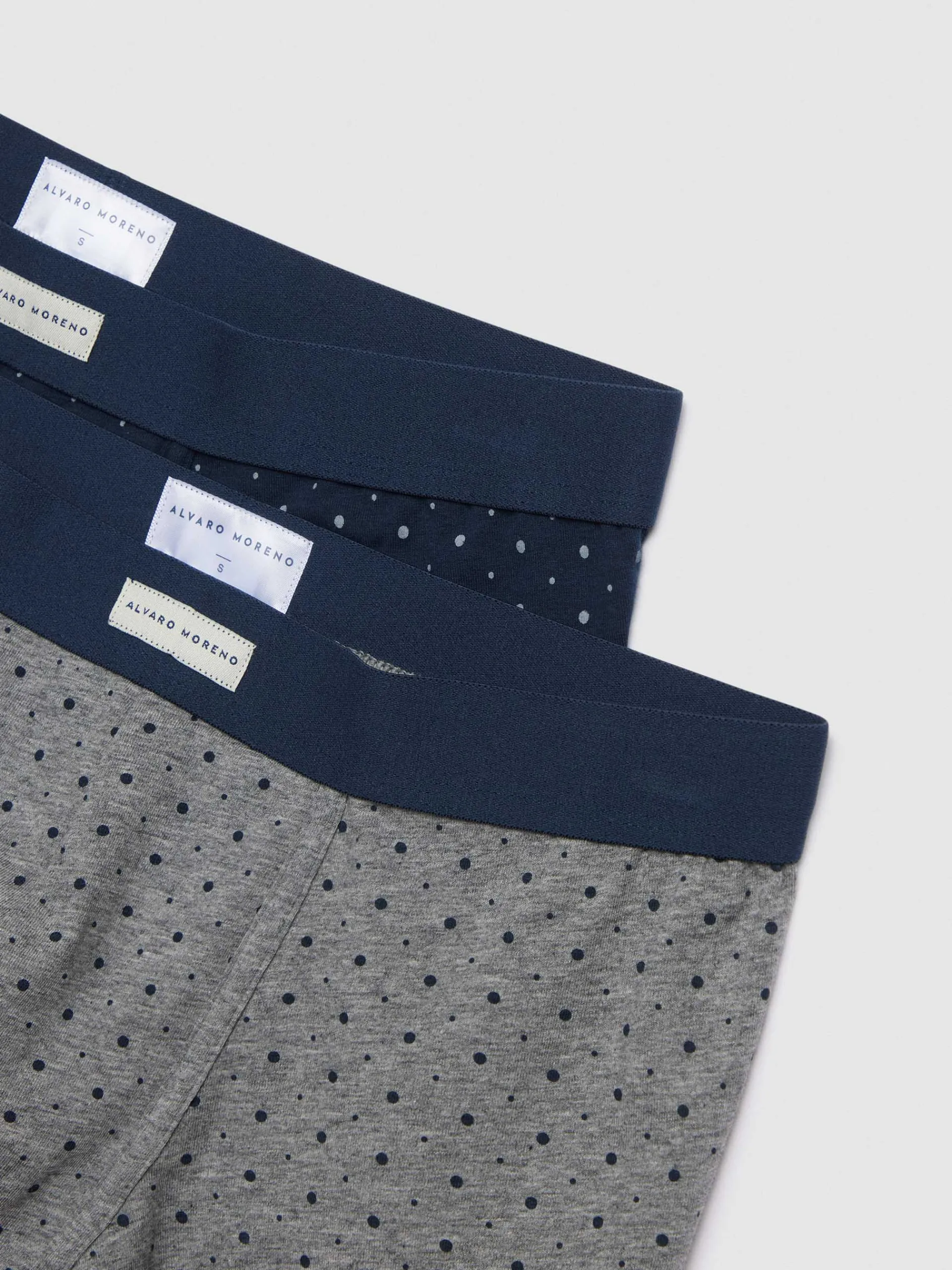 Ropa Interior-Alvaro Moreno BOXER DOTS Azul Marino