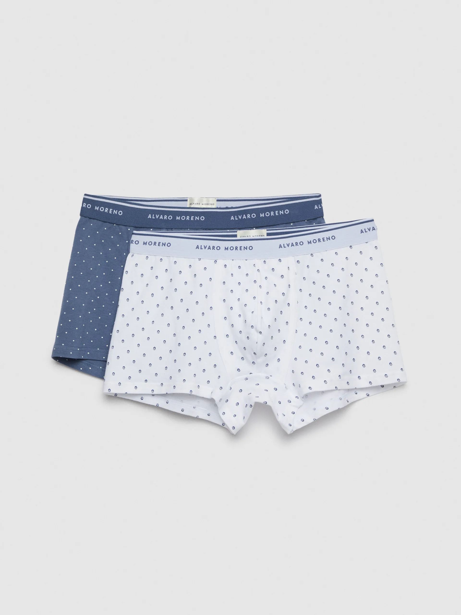 Ropa Interior-Alvaro Moreno BOXER FLOR Azul Marino