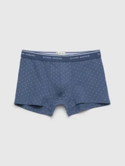 Ropa Interior-Alvaro Moreno BOXER FLOR Azul Marino