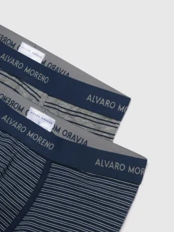Ropa Interior-Alvaro Moreno BOXER STRIPES Azul Marino