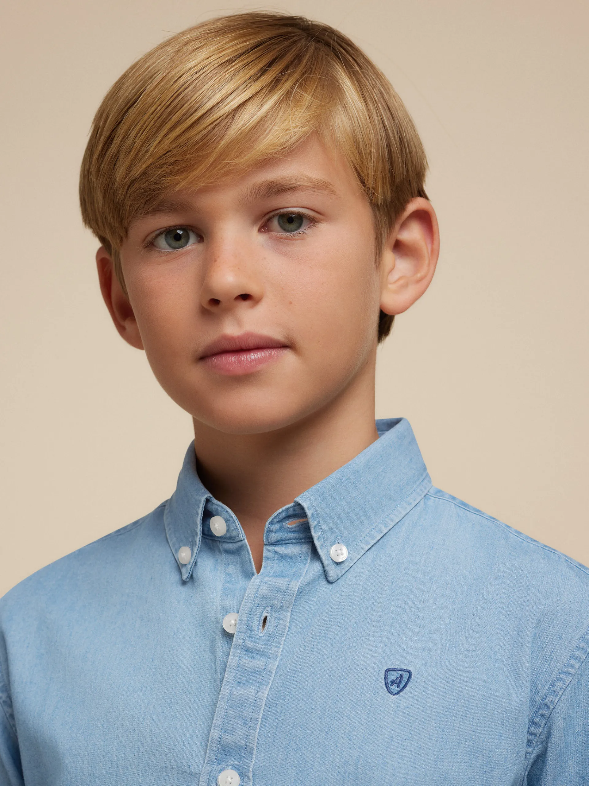 Camisas-Alvaro Moreno CAMISA DENIM KIDS Celeste