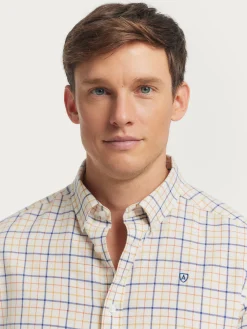 Franela-Alvaro Moreno CAMISA FLANNEL CHECKS Naranja