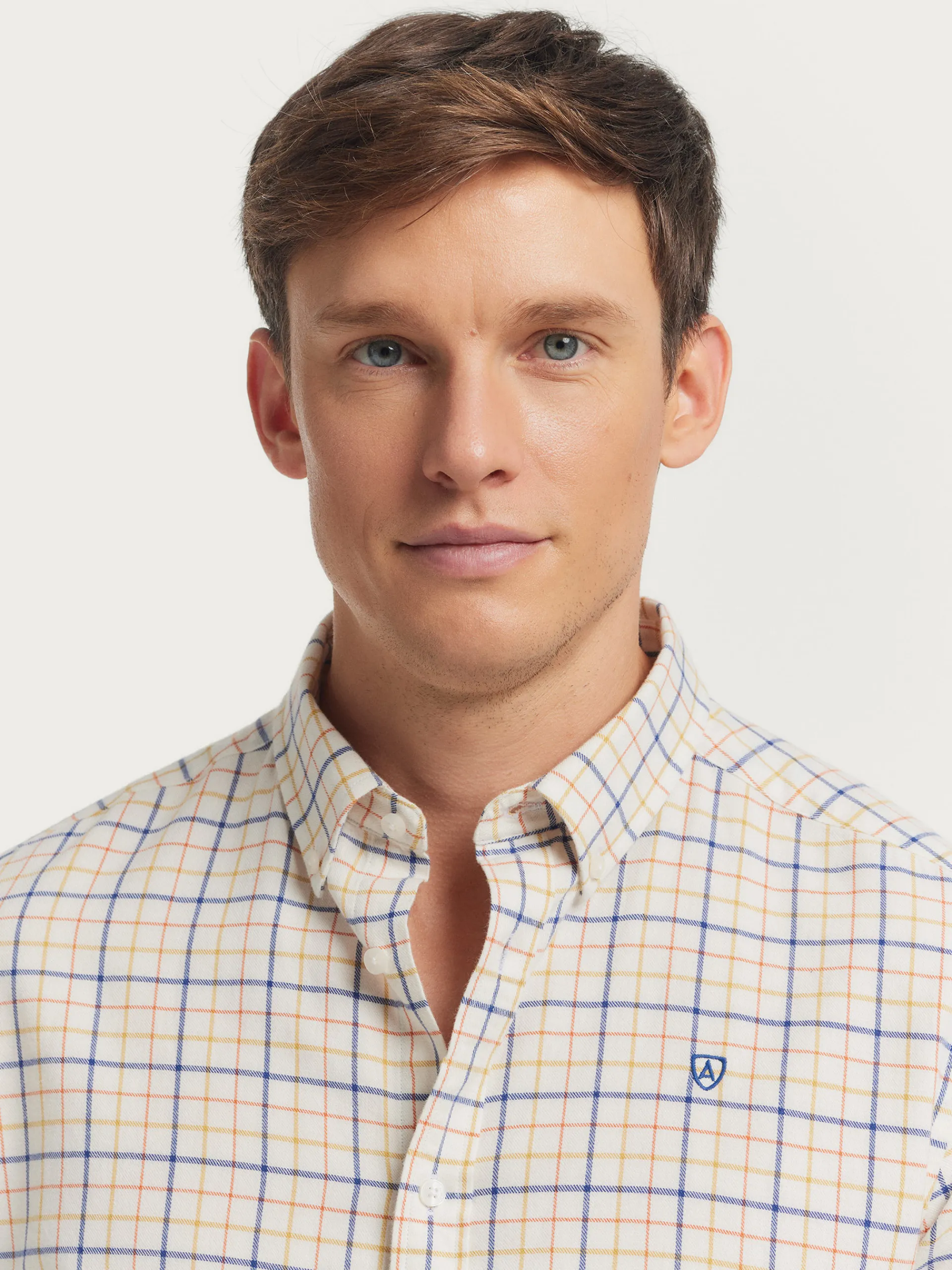 Franela-Alvaro Moreno CAMISA FLANNEL CHECKS Naranja