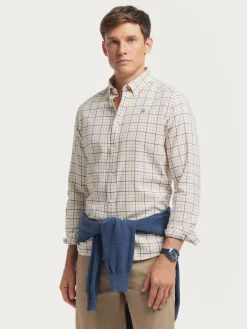 Franela-Alvaro Moreno CAMISA FLANNEL CHECKS Naranja