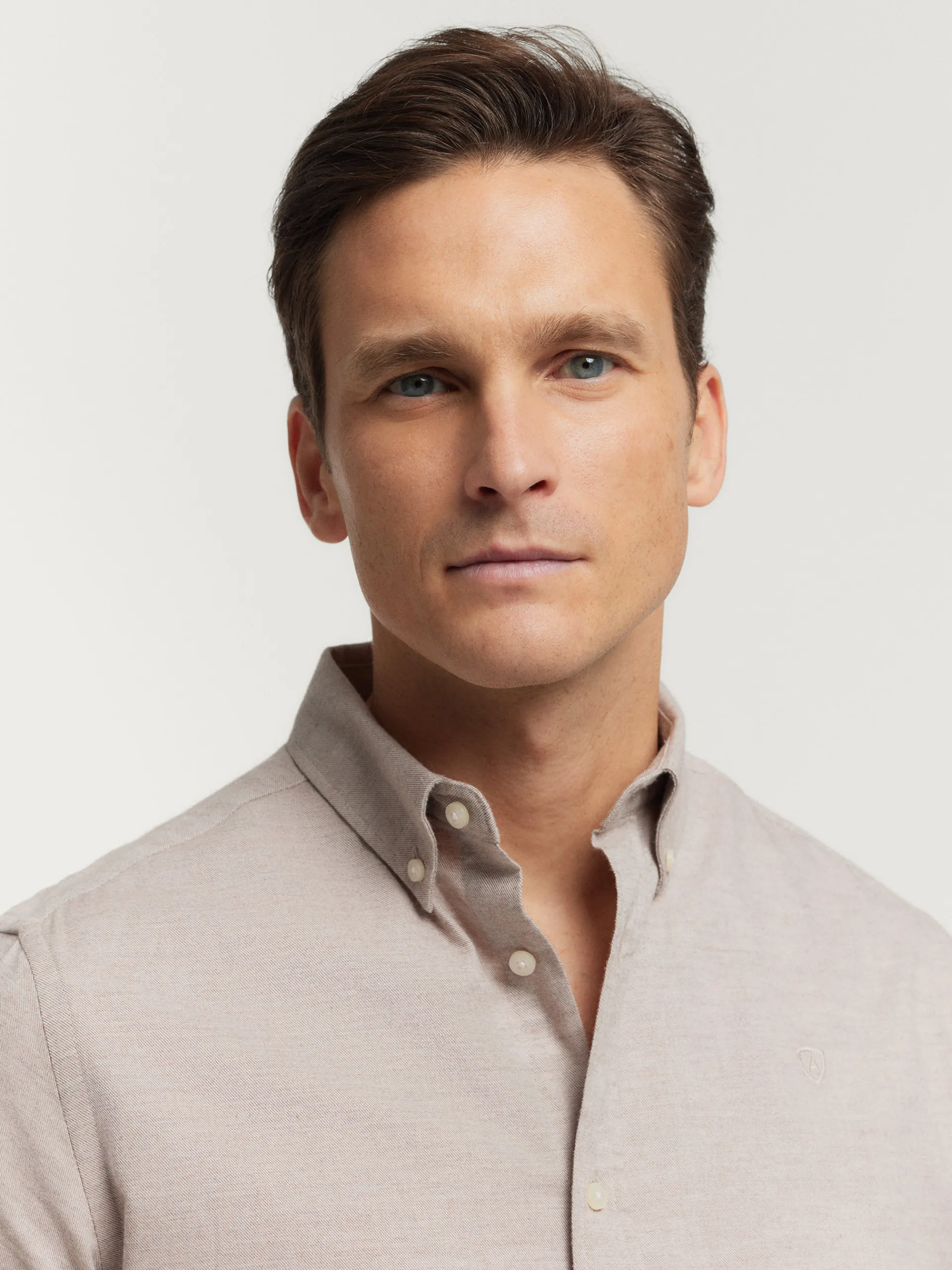Franela-Alvaro Moreno CAMISA FLANNEL TWILL Beige