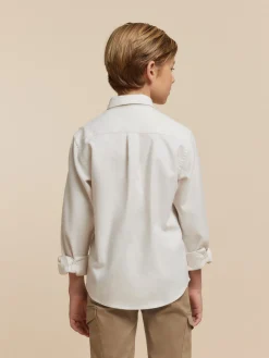 Camisas-Alvaro Moreno CAMISA FLANNEL TWILL KIDS Crudo