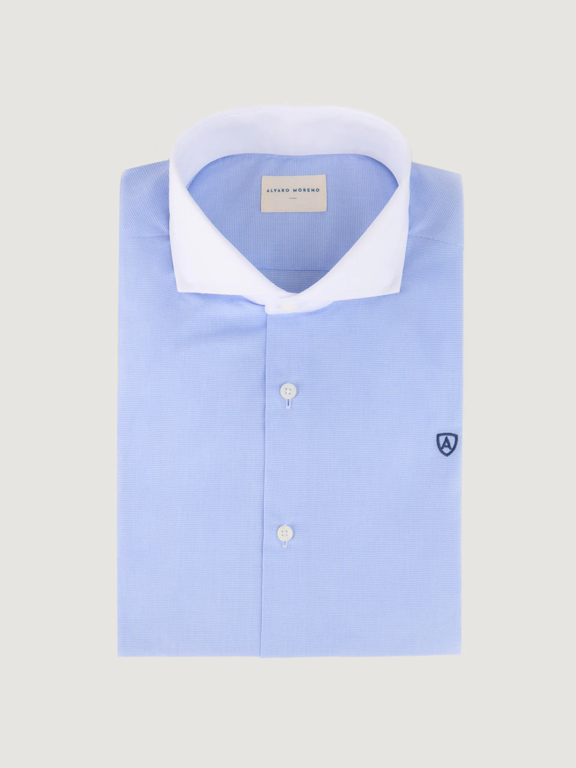 Camisas Vestir|Camisas Vestir-Alvaro Moreno CAMISA MICRO C. BLANCO Celeste