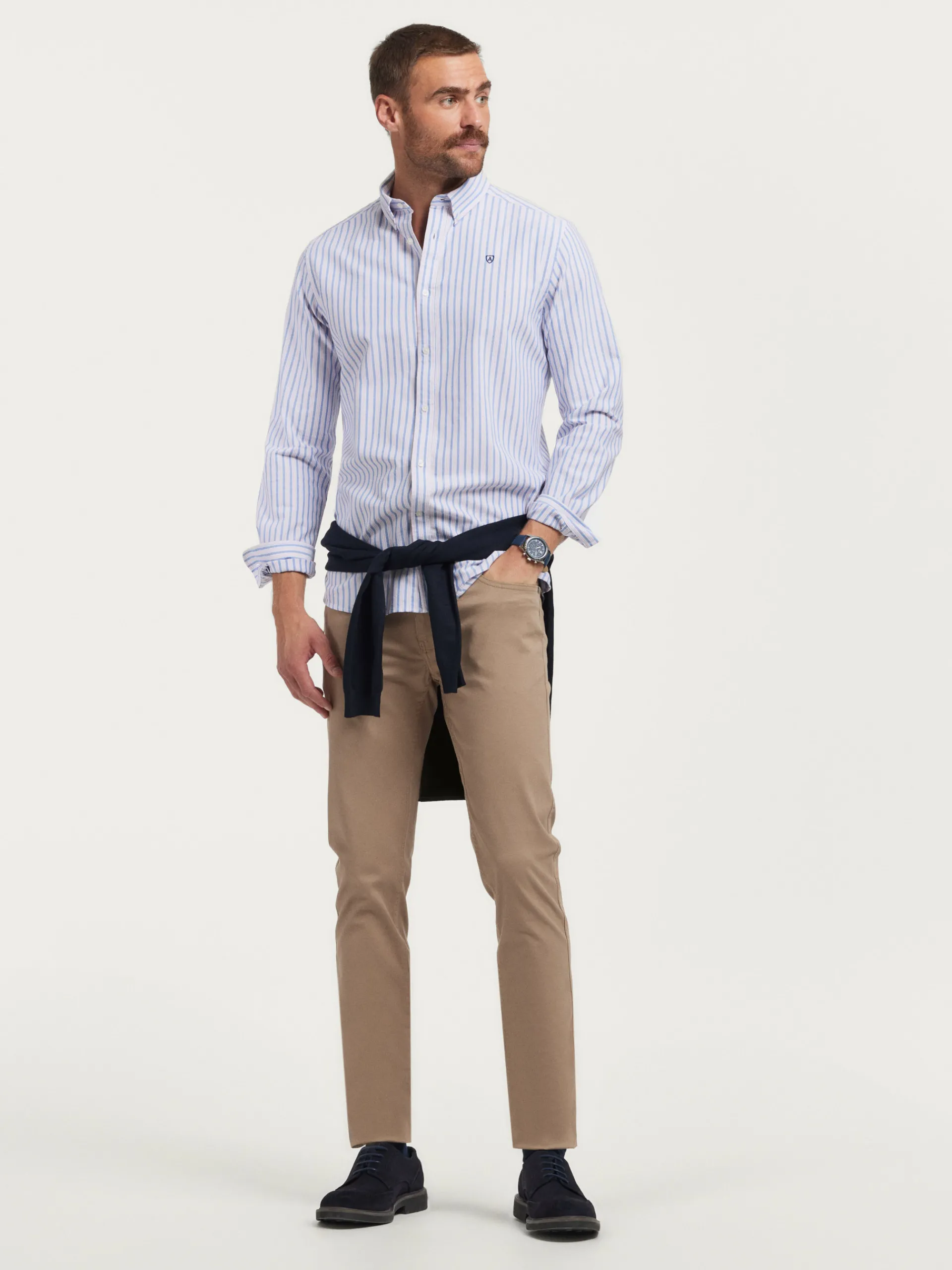 Oxford-Alvaro Moreno CAMISA OXFORD FANCY STR Azul