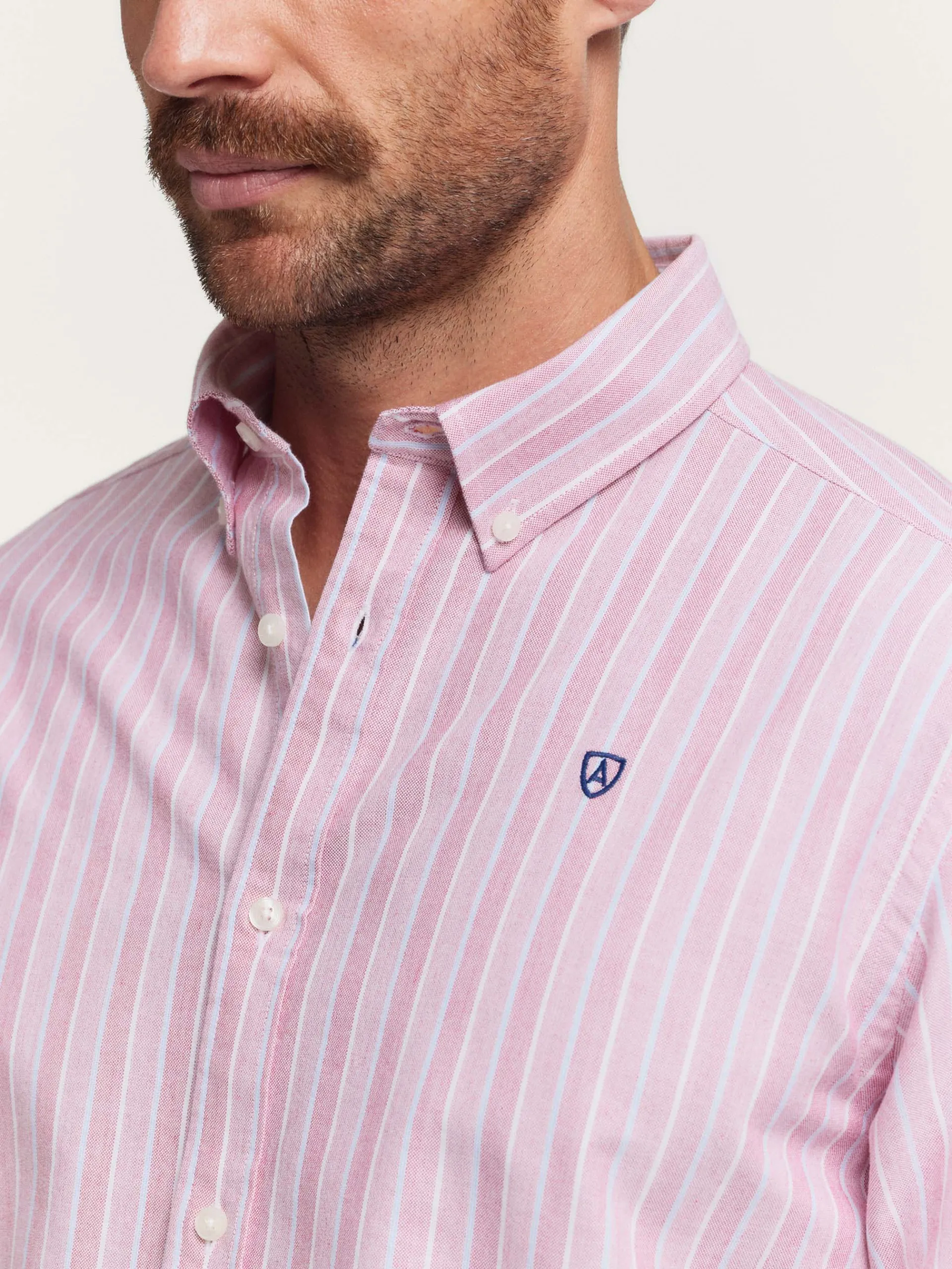 Oxford-Alvaro Moreno CAMISA OXFORD FANCY STR Rojo