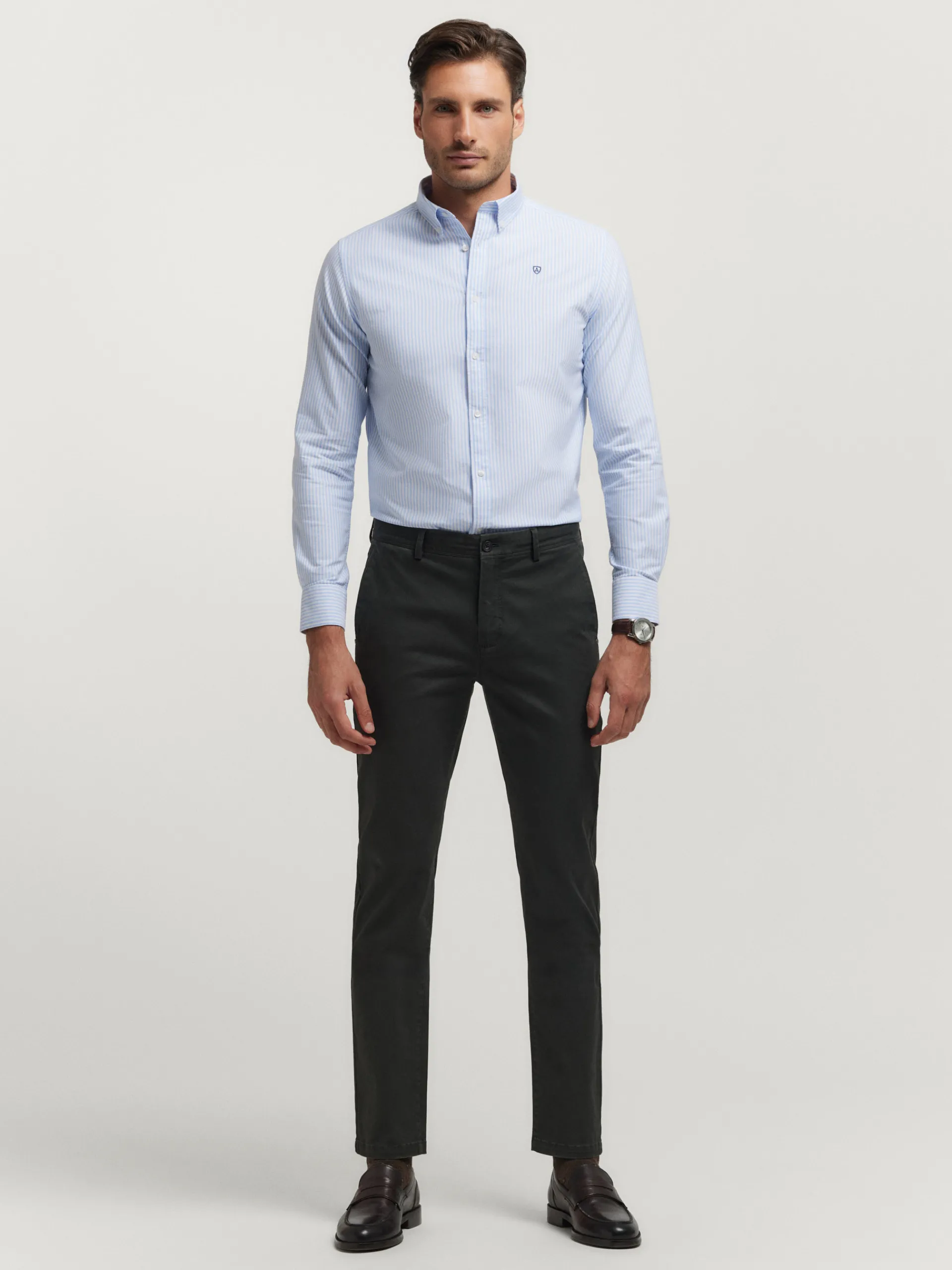 Oxford-Alvaro Moreno CAMISA OXFORD RAYAS Celeste