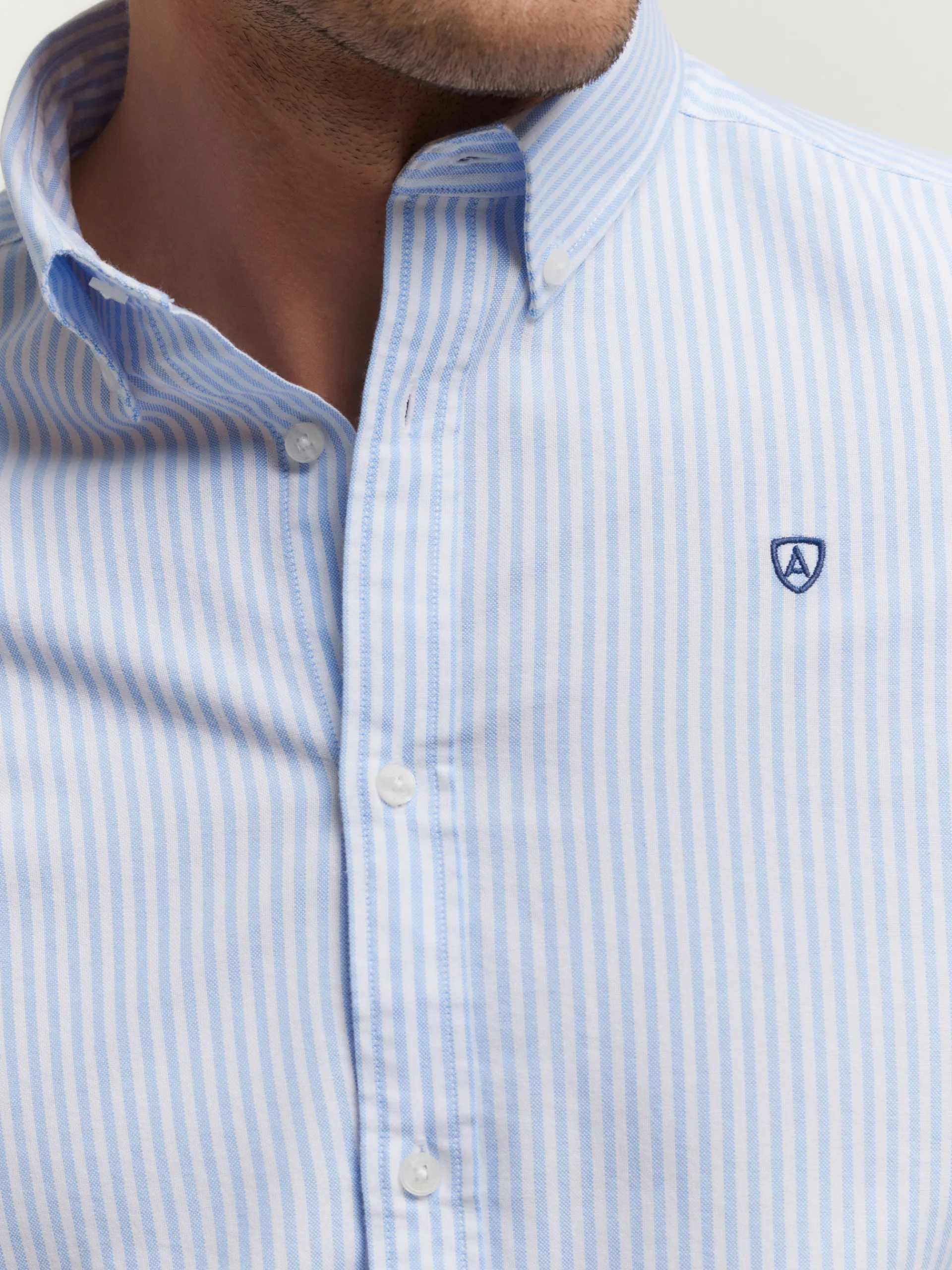 Oxford-Alvaro Moreno CAMISA OXFORD RAYAS Celeste