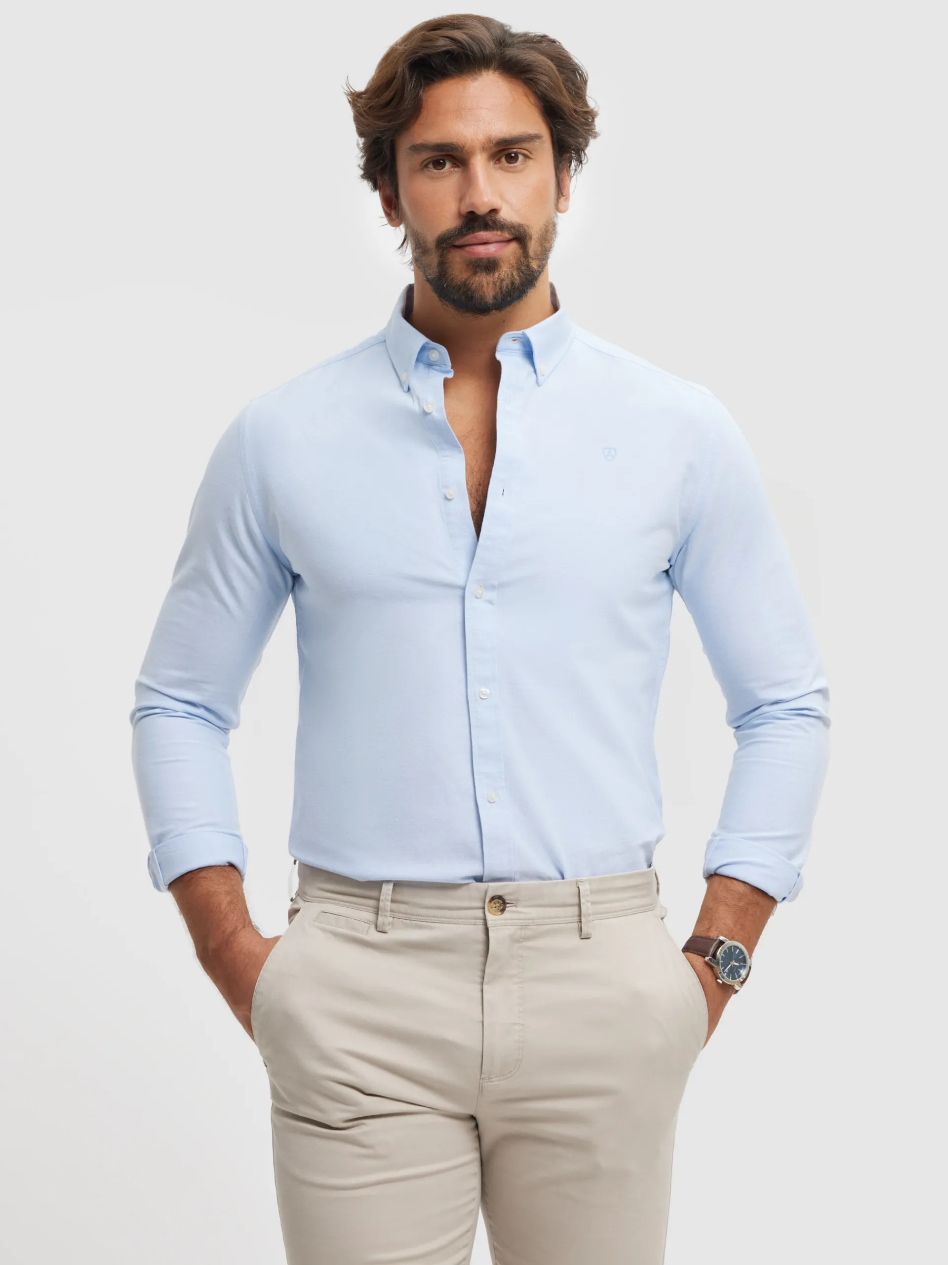 Oxford-Alvaro Moreno CAMISA OXFORD SOLID Celeste