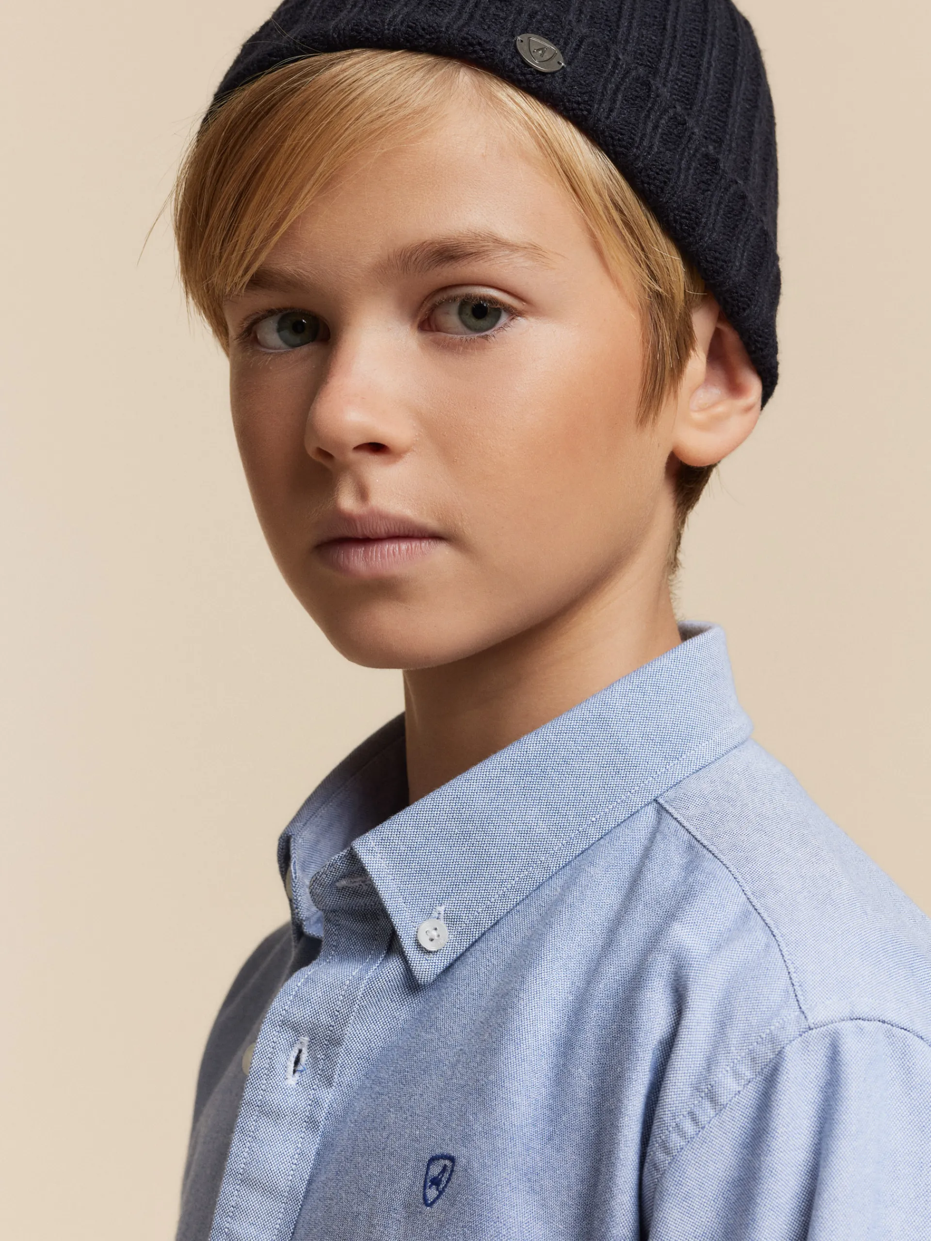 Camisas-Alvaro Moreno CAMISA OXFORD SOLID KIDS Azul