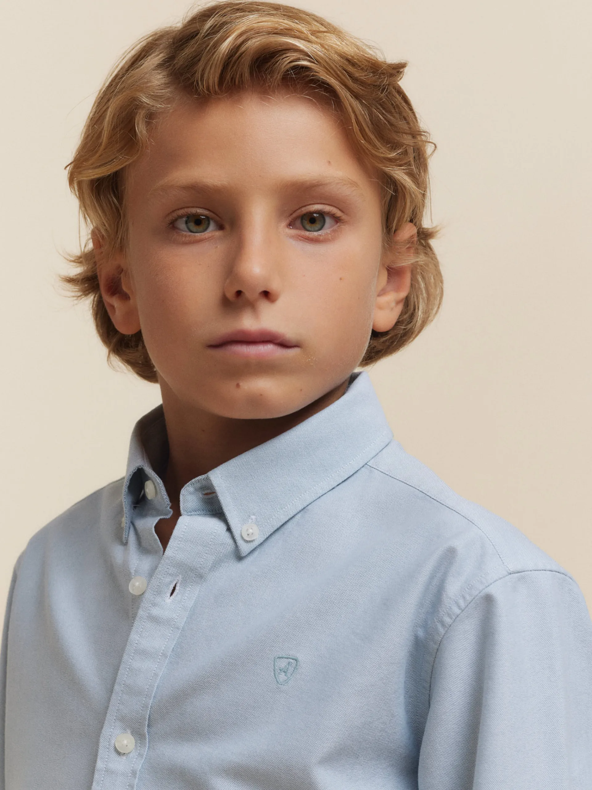 Camisas-Alvaro Moreno CAMISA OXFORD SOLID KIDS Azul