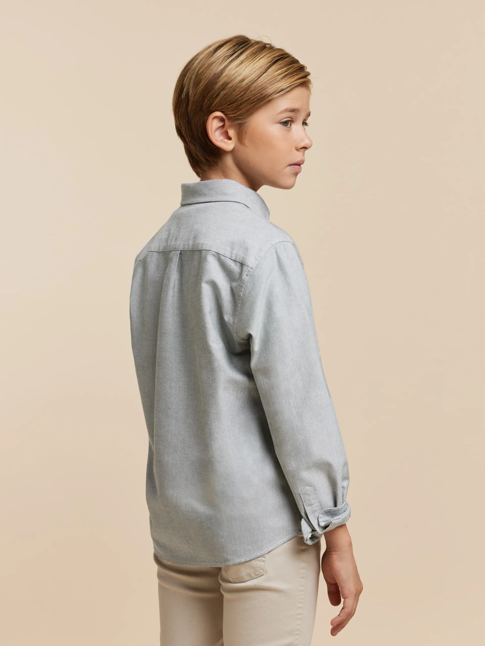 Camisas-Alvaro Moreno CAMISA OXFORD SOLID KIDS Verde