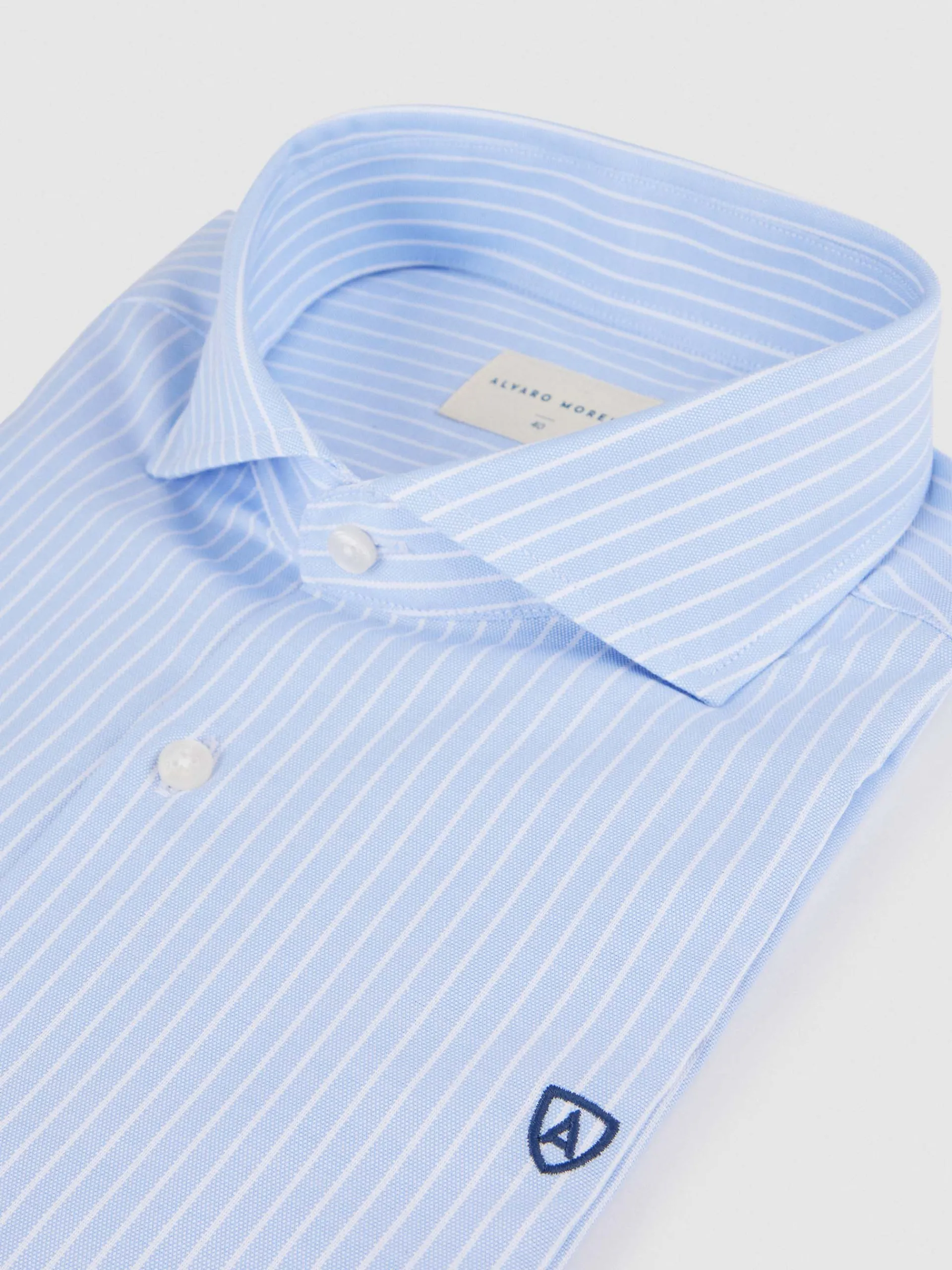 Camisas Vestir|Camisas Vestir-Alvaro Moreno CAMISA P. POINT DIPLO Celeste