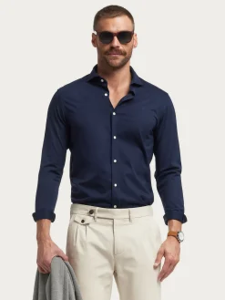 Casual-Alvaro Moreno CAMISA PUNTO ELASTICO Azul Marino