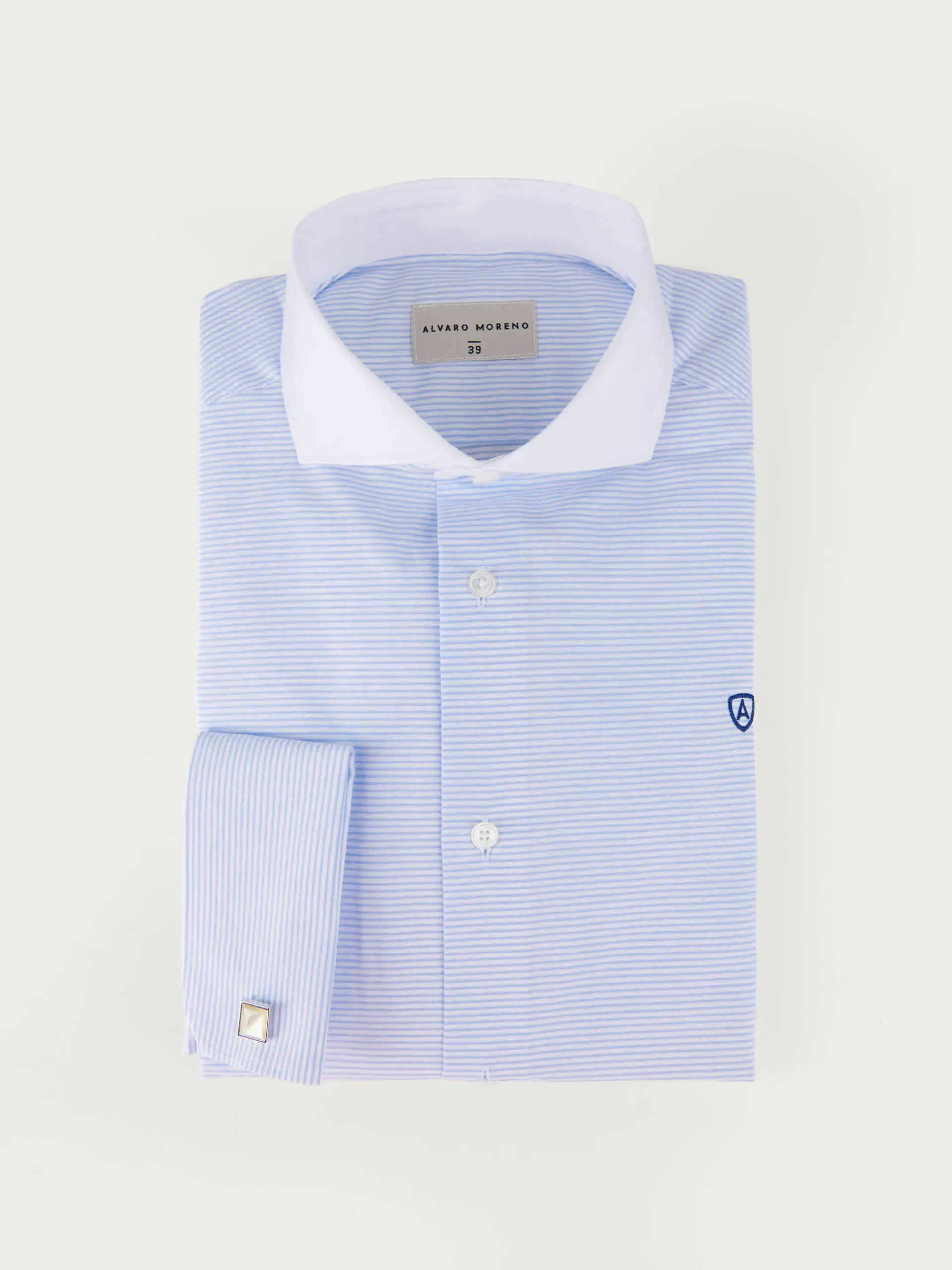 Camisas Vestir|Camisas Vestir-Alvaro Moreno CAMISA RAYAS P.DOBLE Azul