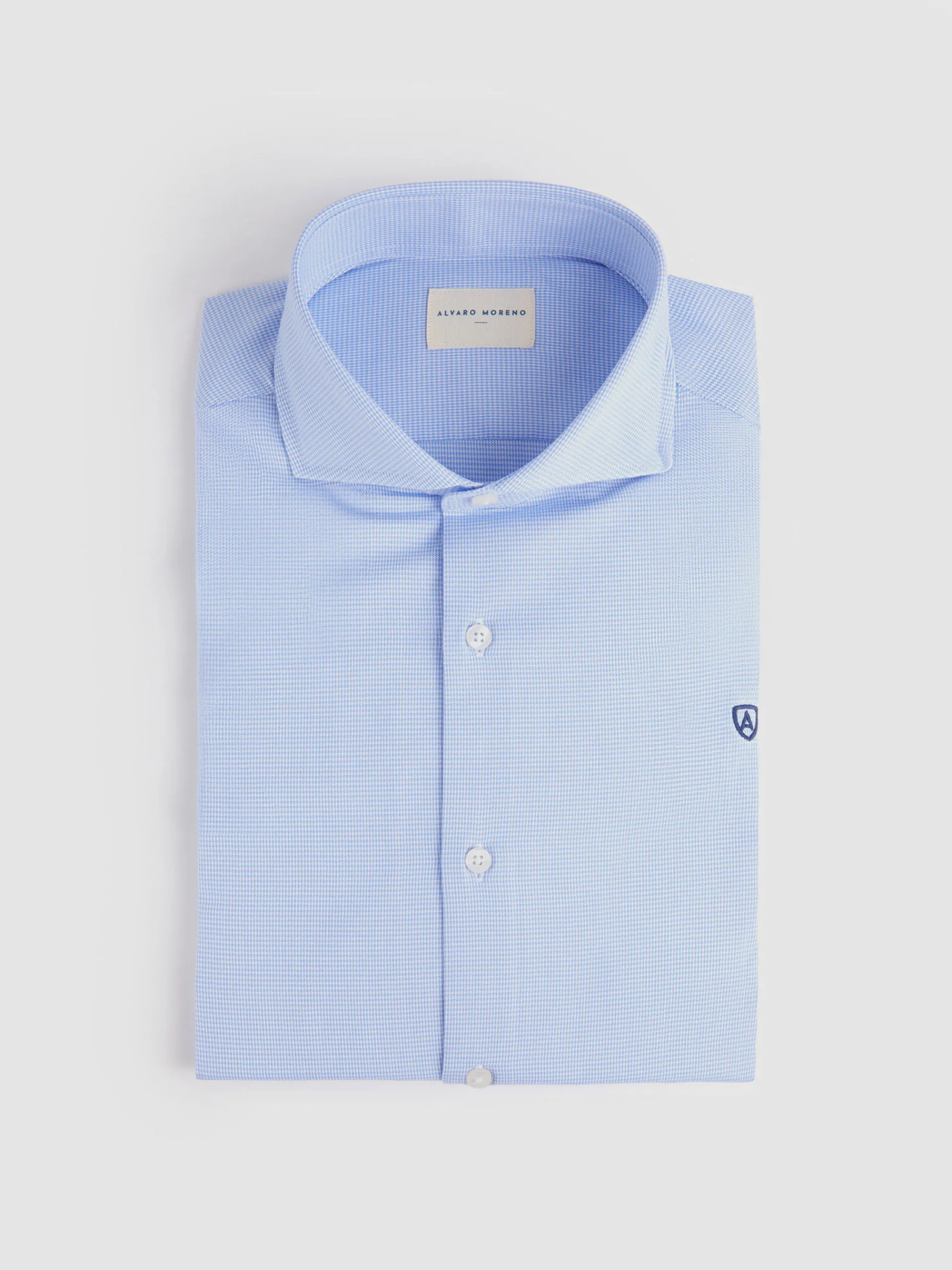 Camisas Vestir|Camisas Vestir-Alvaro Moreno CAMISA VESTIR PATA GALLO Azul