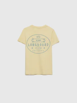 Camisetas-Alvaro Moreno CAMISETA LONGBOARD KIDS Amarillo
