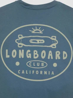 Camisetas-Alvaro Moreno CAMISETA LONGBOARD KIDS Azul
