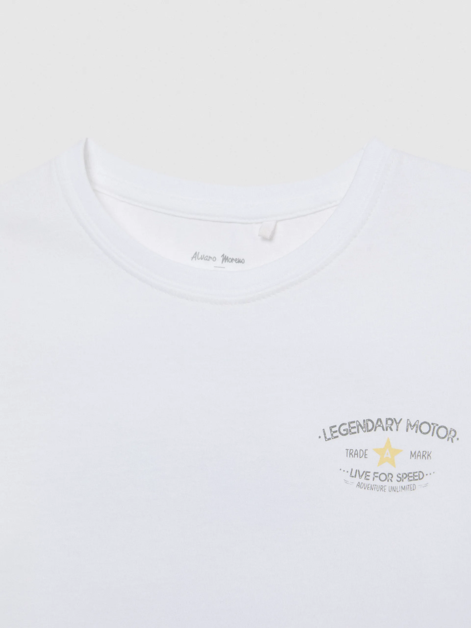 Camisetas-Alvaro Moreno CAMISETA MOTOR KIDS Blanco