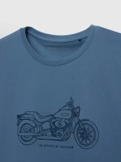 Camisetas-Alvaro Moreno CAMISETA MOTORCYCLE Azul