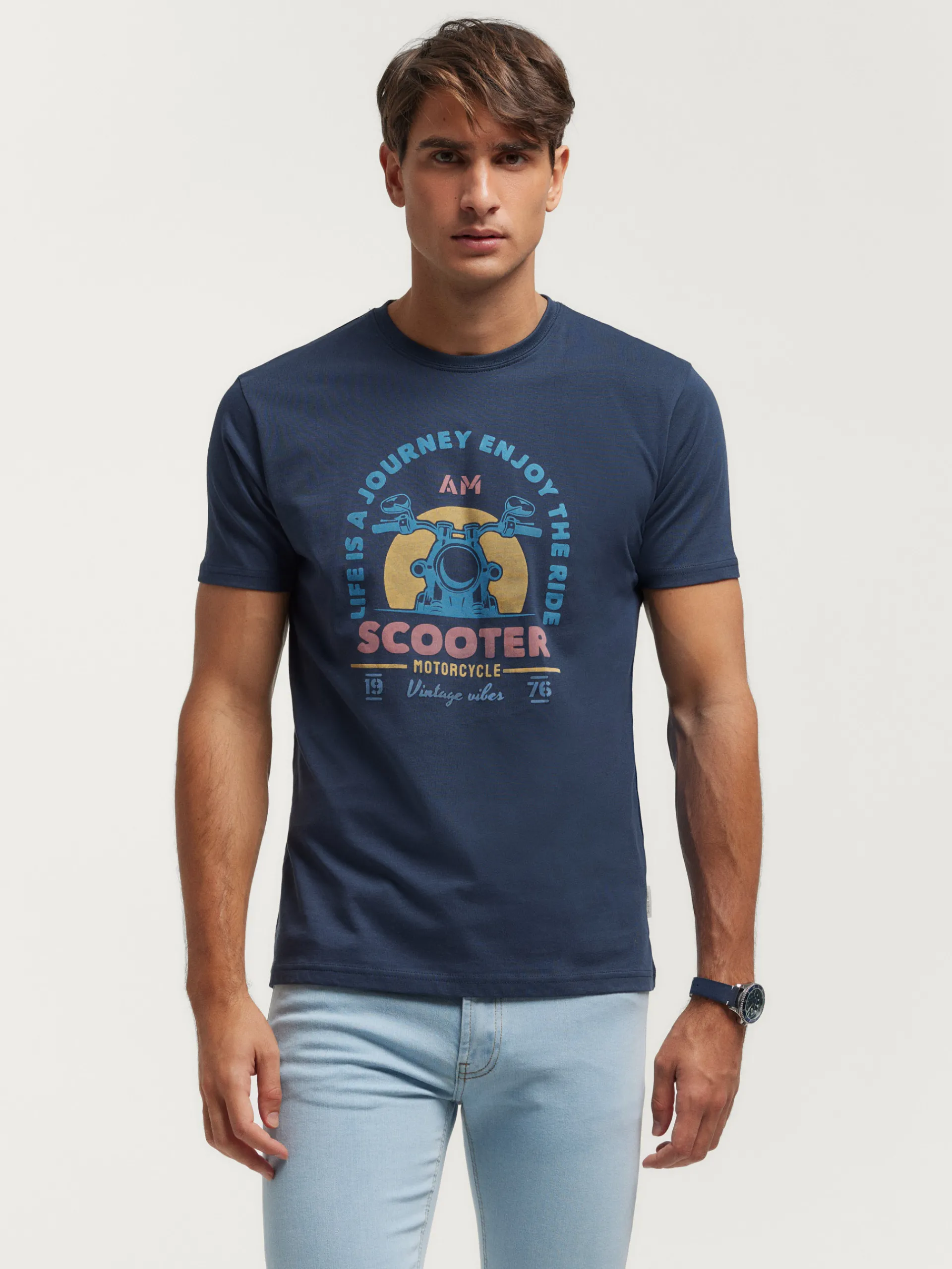 Camisetas-Alvaro Moreno CAMISETA SCOOTER Azul Marino