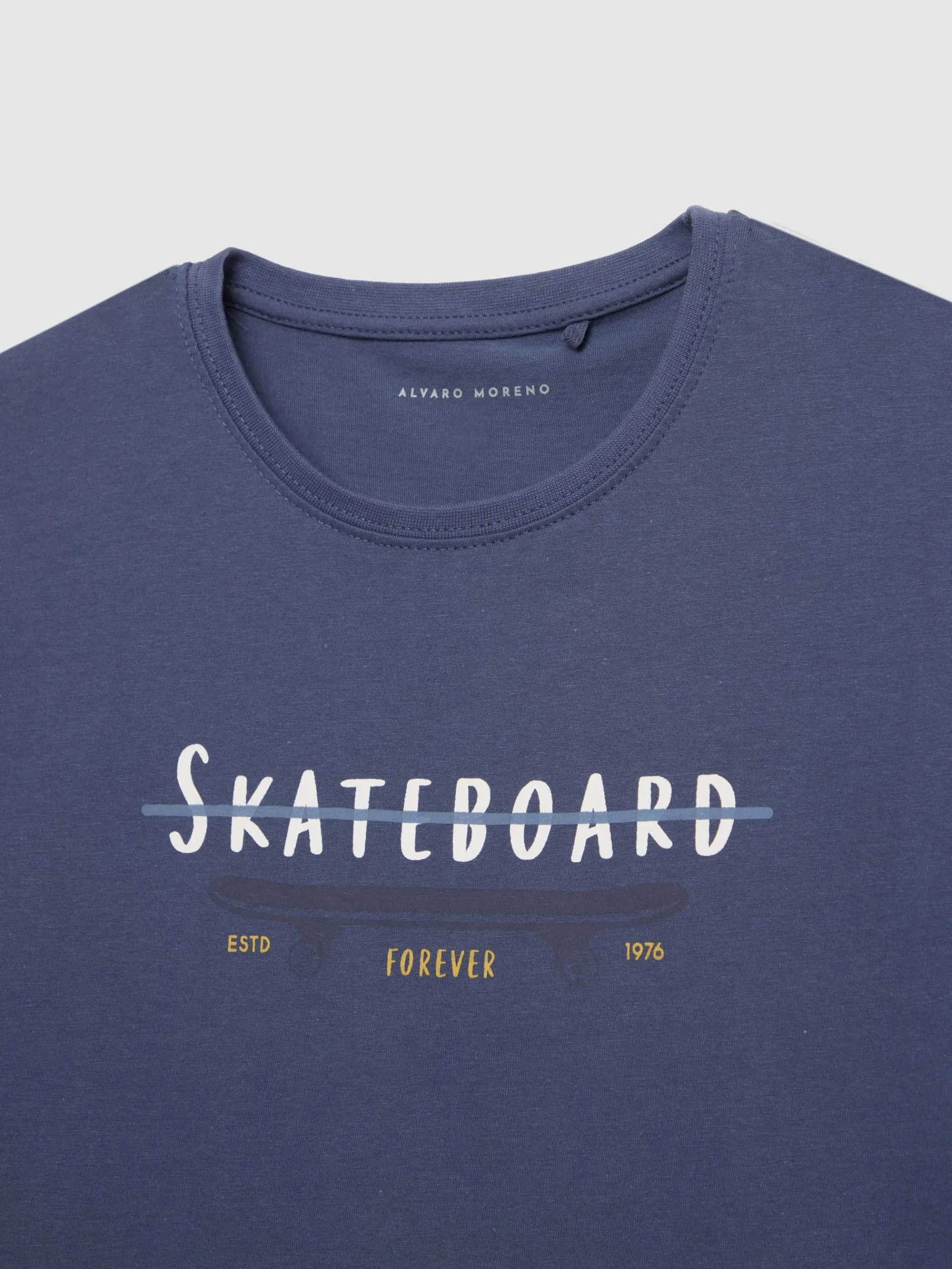 Camisetas-Alvaro Moreno CAMISETA SKATEBOARD Azul Marino