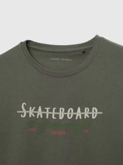 Camisetas-Alvaro Moreno CAMISETA SKATEBOARD Verde