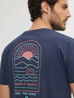 Camisetas-Alvaro Moreno CAMISETA SUNSET Azul Marino