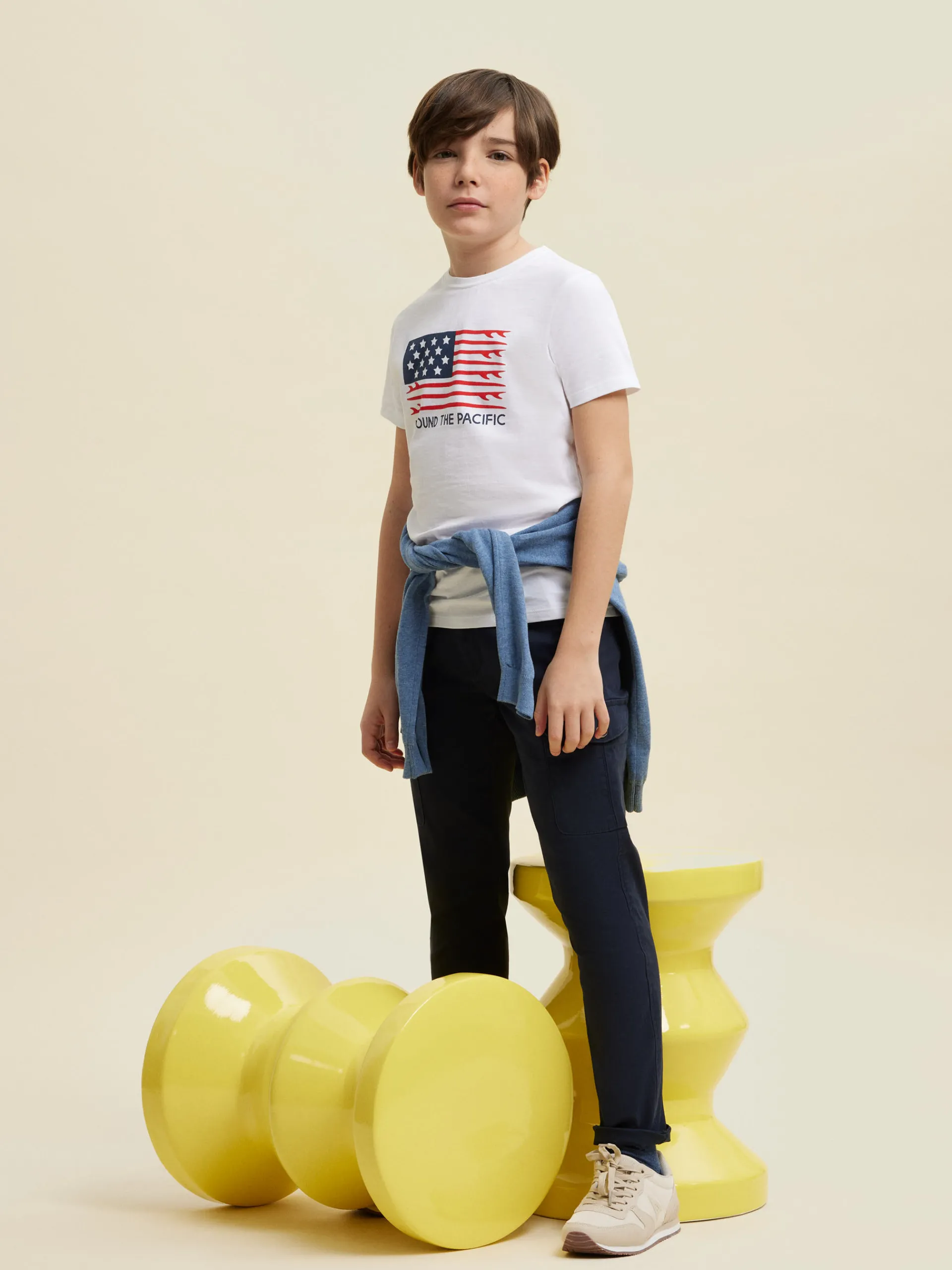 Camisetas-Alvaro Moreno CAMISETA USA KIDS Blanco