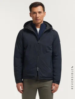 Cazadoras Y Parkas-Alvaro Moreno CAZADORA RATCHED REVERSIBLE | MARRÓN Azul Marino
