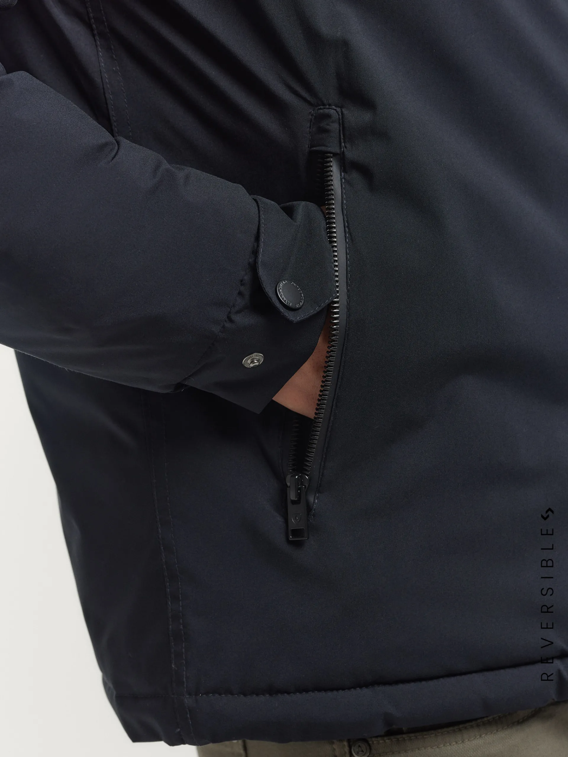 Cazadoras Y Parkas-Alvaro Moreno CAZADORA RATCHED REVERSIBLE | MARRÓN Azul Marino