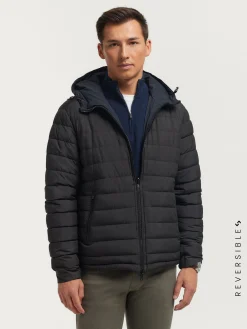 Cazadoras Y Parkas-Alvaro Moreno CAZADORA RATCHED REVERSIBLE | MARRÓN Azul Marino