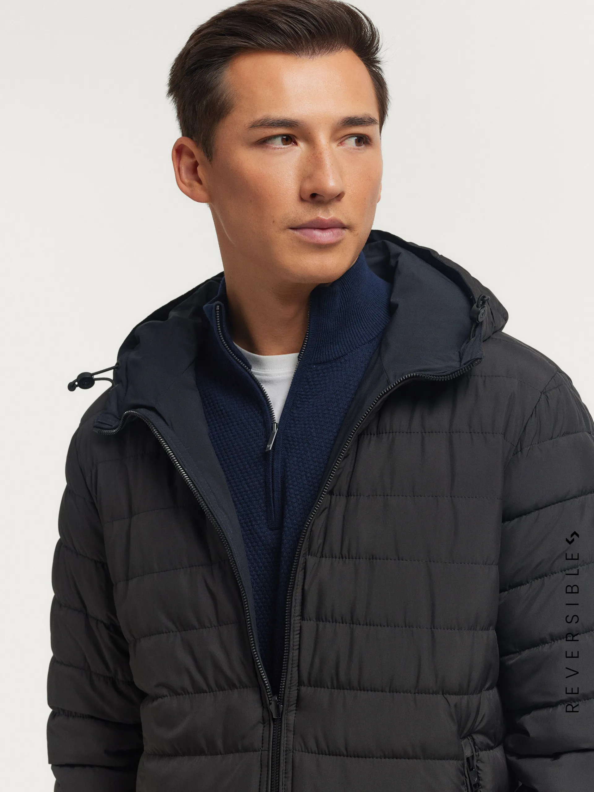 Cazadoras Y Parkas-Alvaro Moreno CAZADORA RATCHED REVERSIBLE | MARRÓN Azul Marino