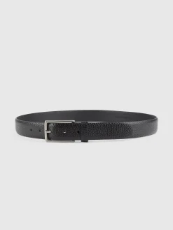 Cinturones-Alvaro Moreno CINTURON VESTIR LEATHER Negro