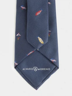 Corbatas|Corbatas-Alvaro Moreno CORBATA JACQUARD MF Azul Marino