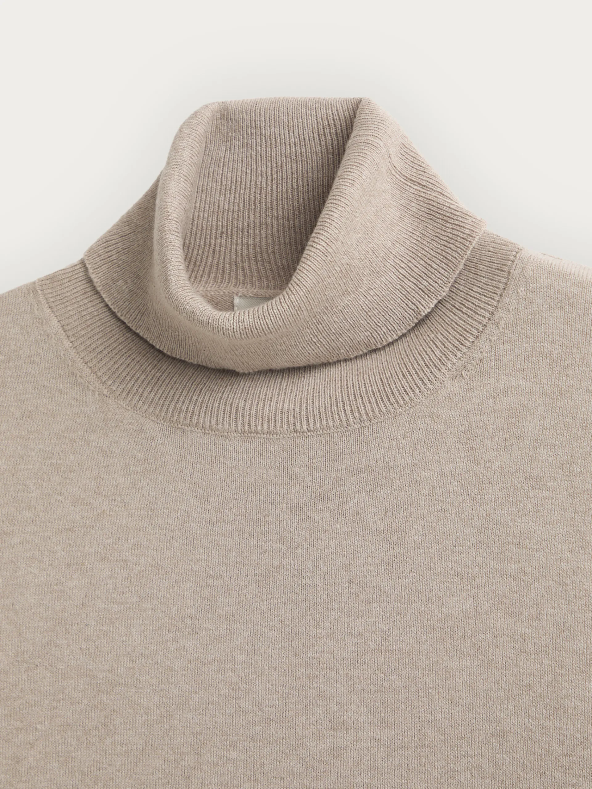 Jerséis-Alvaro Moreno JERSEY ROLL COLLAR Beige