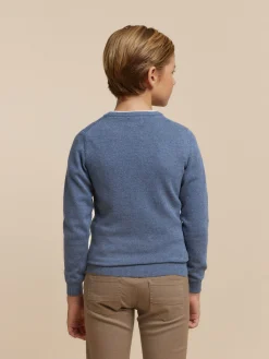 Jerséis-Alvaro Moreno JERSEY ROUND NECK KIDS Azul