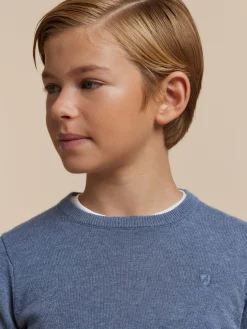 Jerséis-Alvaro Moreno JERSEY ROUND NECK KIDS Azul