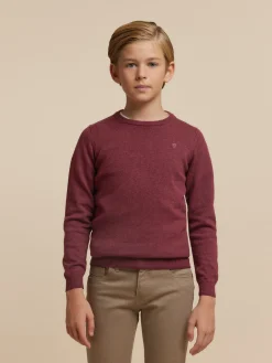 Jerséis-Alvaro Moreno JERSEY ROUND NECK KIDS Burdeos